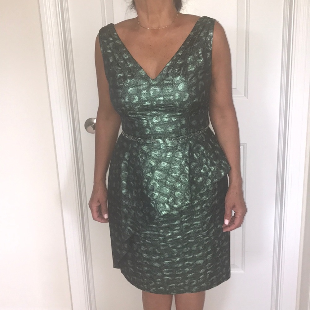 Green cocktail dress